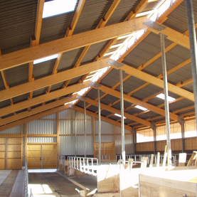 Stall aus Holz von innen Treuener Spezialmontage