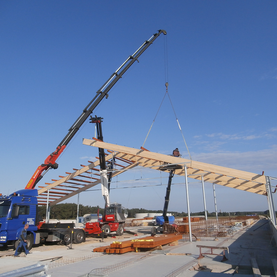 Beginn Holzbau Treuener Spezialmontagen